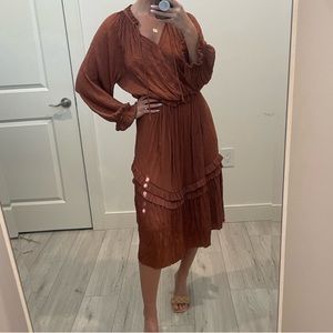 Modern Citizen Rust Midi Dress